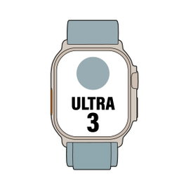 Apple Watch Ultra 3 49mm Titanio Natural con Correa Loop Alpine Azul Claro S, GPS/Cellular, 64GB